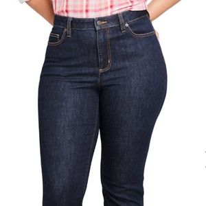 Lands End Fit 2 Curvy Mid Rise Bootcut Jeans